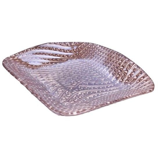 PRATO VIDRO QUAD. 16CM PRATA PRATO VIDRO QUAD. 16CM PRATA