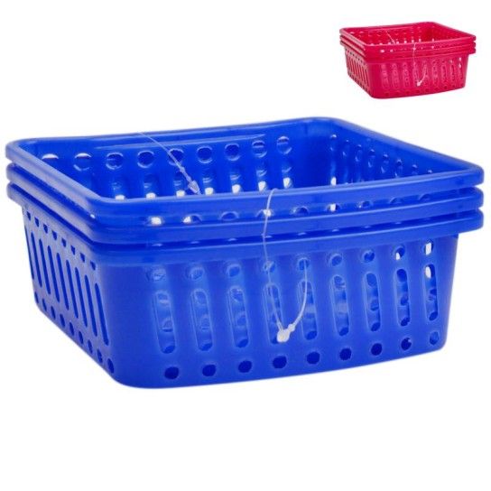 PLASTICO CONJ. 3 CESTOS QUAD. 52334