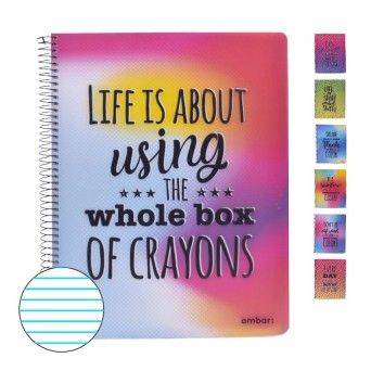 CADERNO ESPIRAL A4 PP 80F  THINK COLOR P