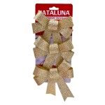 LAÇO GLITTER DOURADO 3UN 10X13CM LAÇO GLITTER DOURADO 3UN 10X13CM