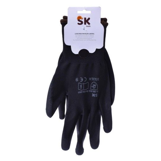LUVA NYLON PRT TAM 9 0303-09 CX240