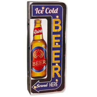 PLACA METAL C/LUZ 1903-010