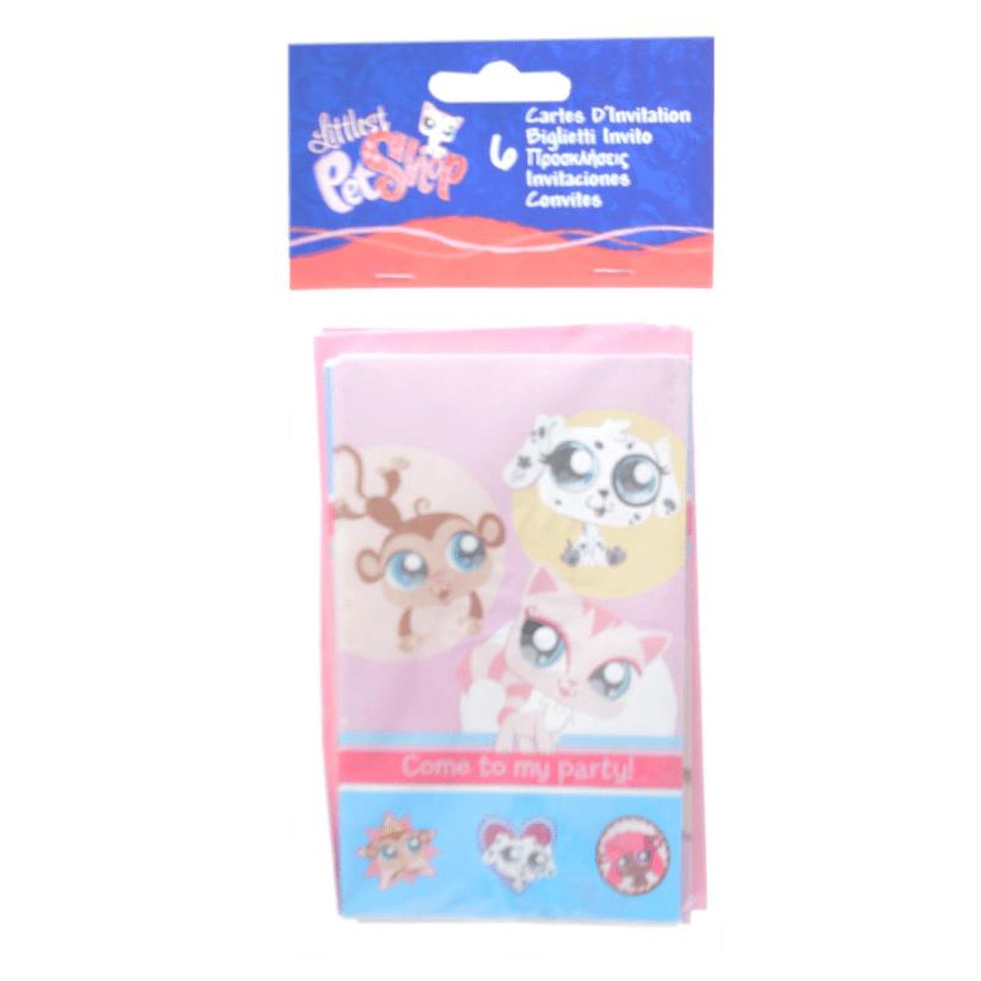 CONVITES PET SHOP 6UNI CONVITES PET SHOP 6UNI