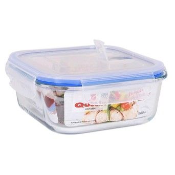 RECIPIENTE QUAD C/TAMPA 18.5X18.5 CM