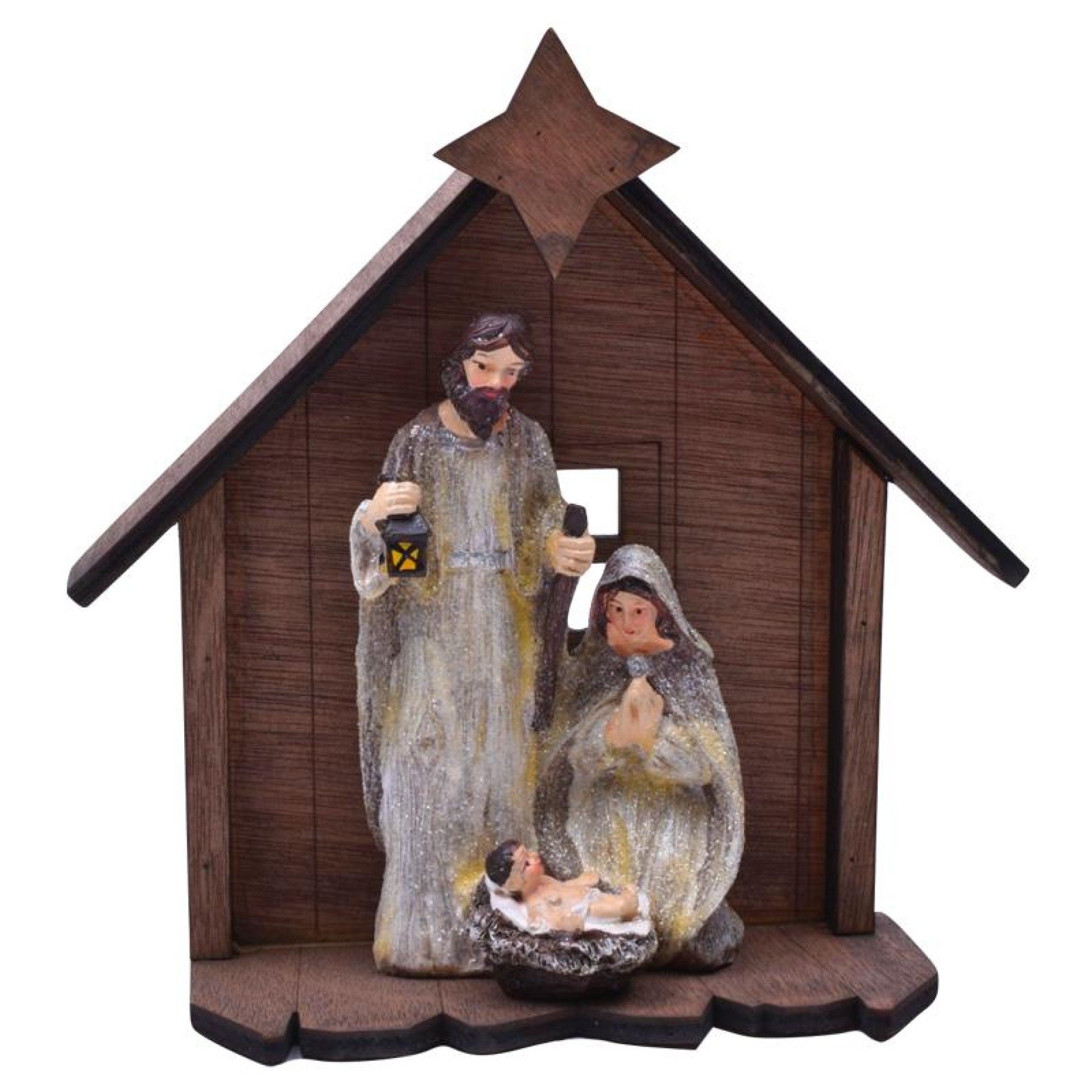PRESEPIO CERAMICA C/ CABANA MAD. PRESEPIO CERAMICA C/ CABANA MAD.