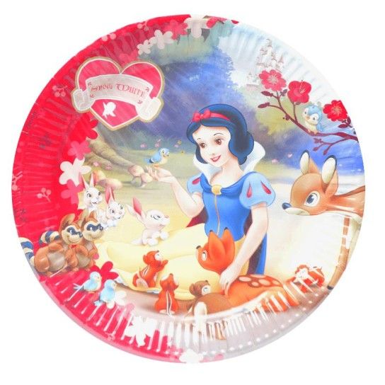 PRATO PAPEL BRANCA NEVE 23CM 10UNI