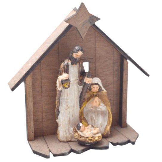 PRESEPIO CERAMICA C/ CABANA MAD.