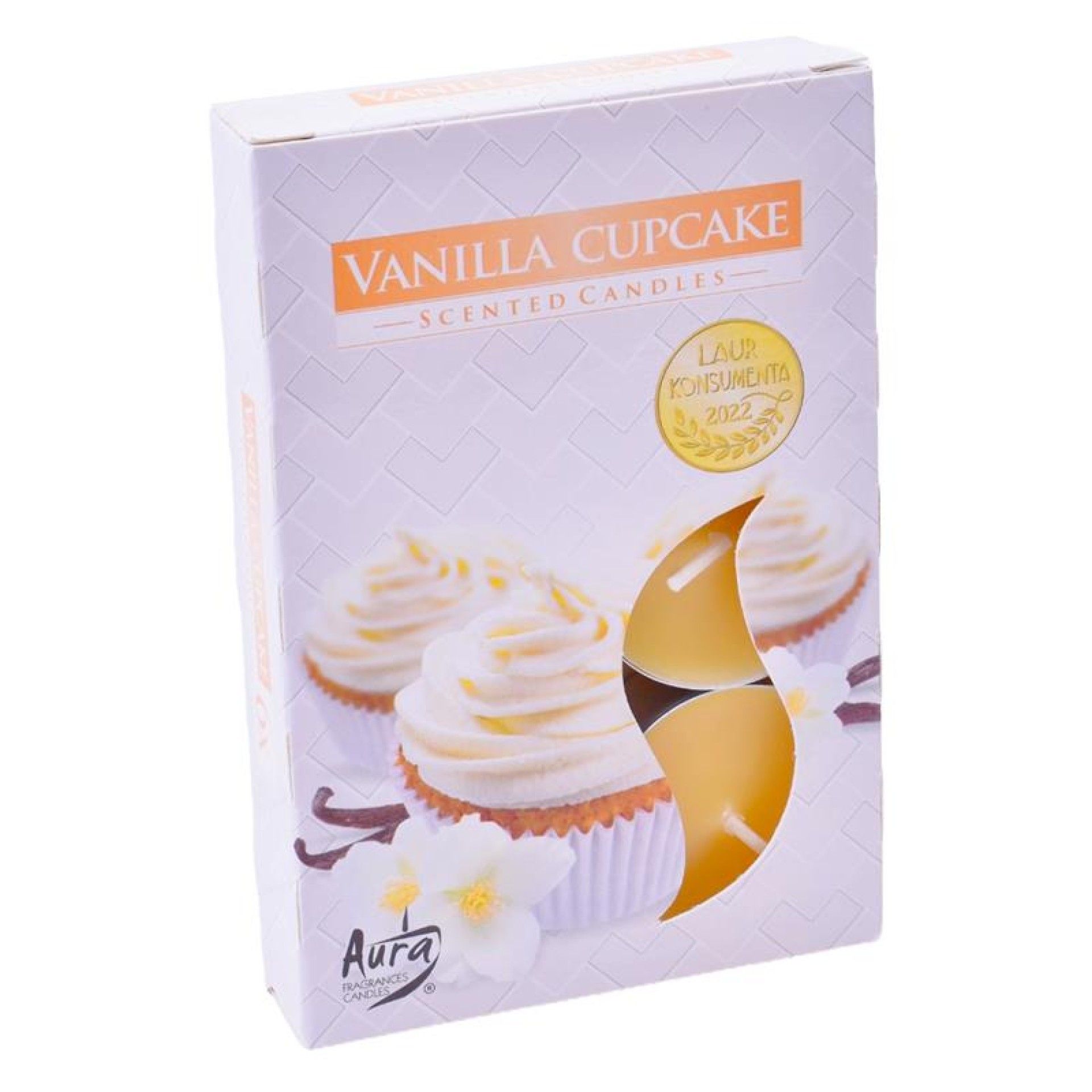 VELAS TEALIGHT  BAUNILHA CUPCAKE 6UNI