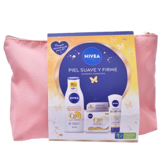 SET NIVEA PELE SUAVE/FIRME 3PCS+BOLSA
