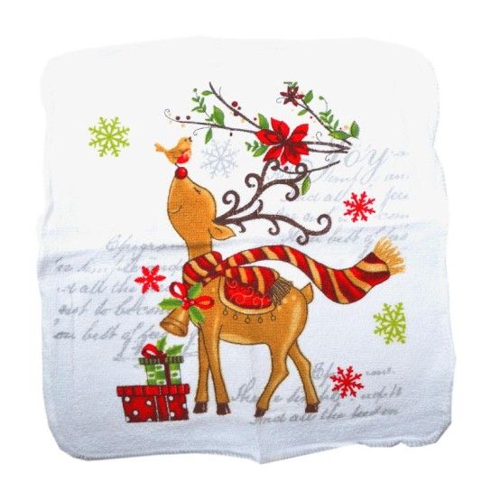 TOALHA NATAL FELPO 30CM AC-19284
