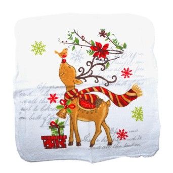 TOALHA NATAL FELPO 30CM AC-19284