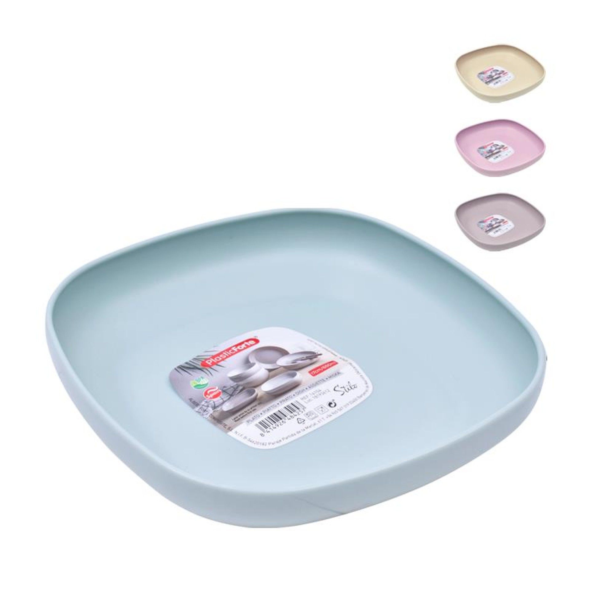 PRATO QUADRADO STILO CORES 13CM 300 ML PRATO QUADRADO STILO CORES 13CM 300 ML