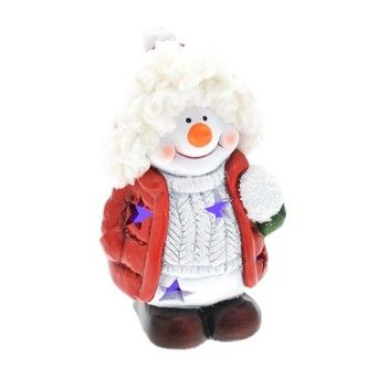 BONECO NEVE CERAMICA LUZ 31551976 LUNA
