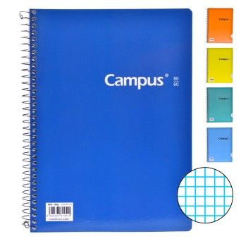 CADERNO CAMPUS A5 QUADR 60GR ESPIRAL