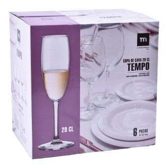 CONJ 6 COPOS CHAMP 20CL TEMPO