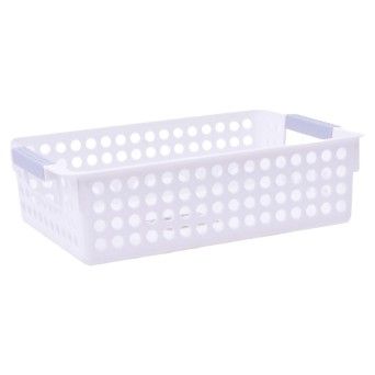 CESTO MULTIUSOS BRANCO 30X21X8,5CM