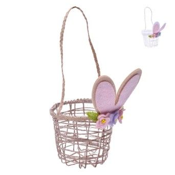 CESTO PASCOA COELHO 18,5X13CM  2855-202 CX120
