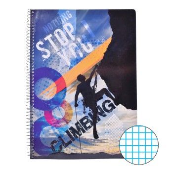 CADERNO ESPIRAL A4 80F QUADR.