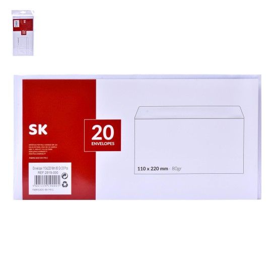 ENVELOPE 110X220 20UN  2919-000 CX120