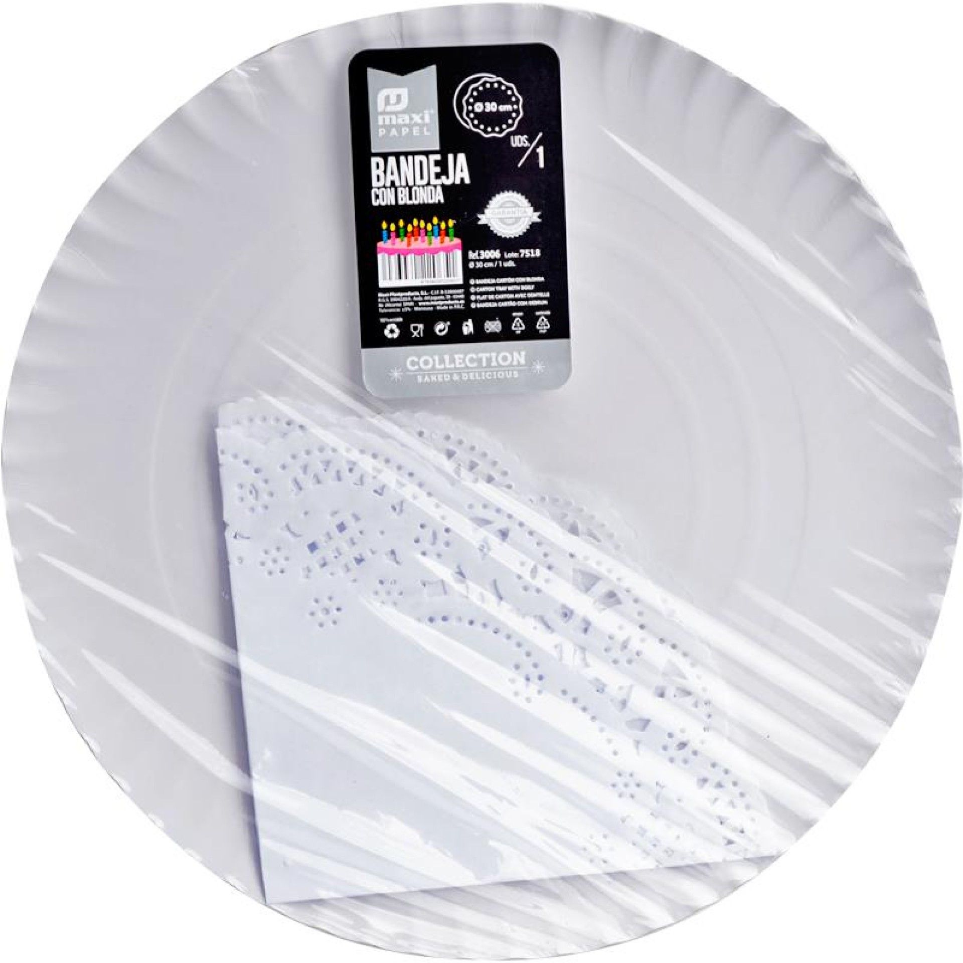 BANDEJA PAPEL P/ BOLOS 35CM 3007 CX72