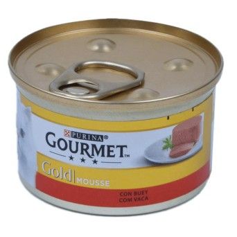GOURMET GOLD GATO MOUSSE VACA 85GRS