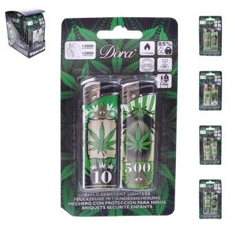ISQUEIRO DECORADO BLISTER 2 10-18LVS3/B2
