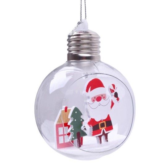 BOLA NATAL C/ LED 8CM DEC.680