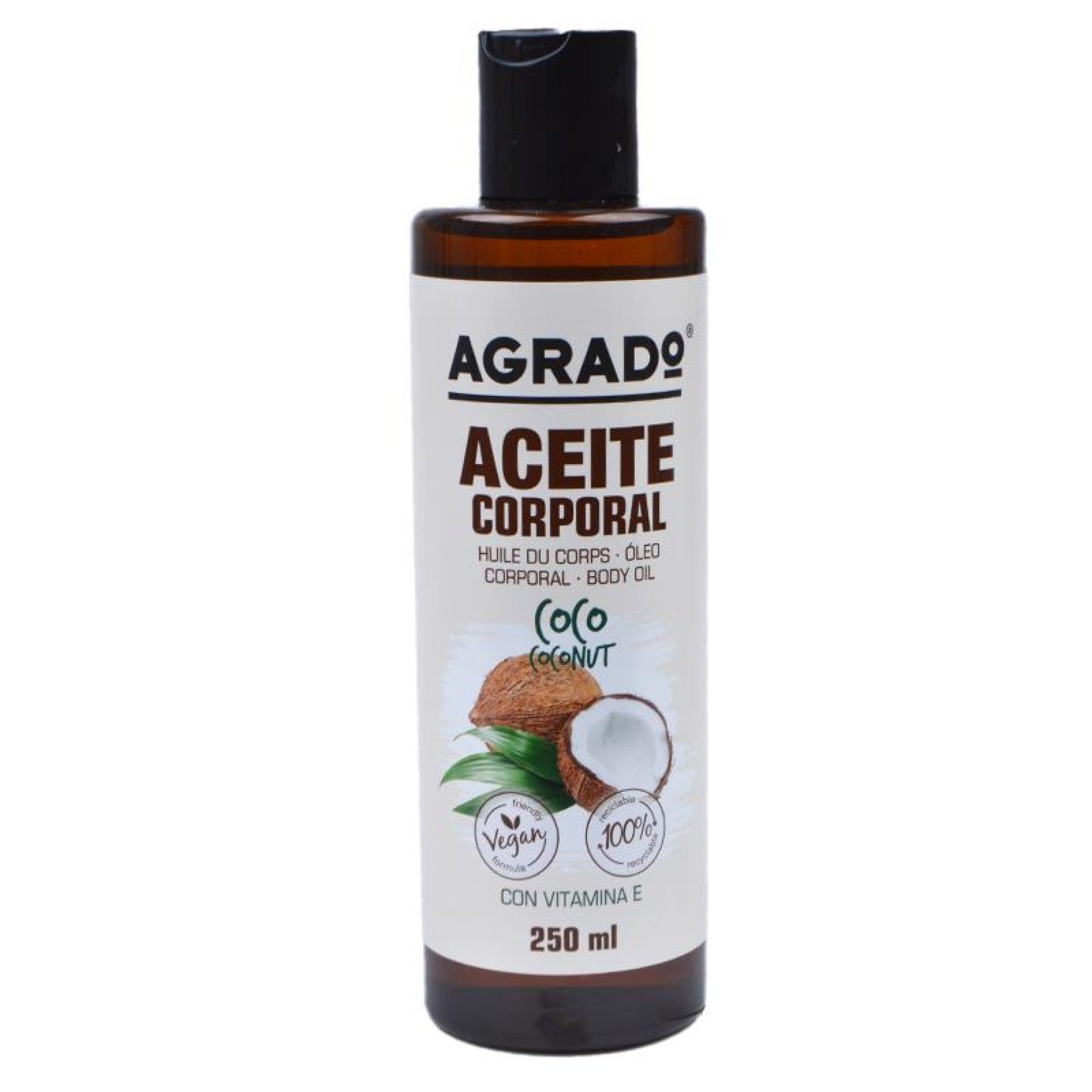 OLEO CORPORAL AGRADO 250ML COCO OLEO CORPORAL AGRADO 250ML COCO