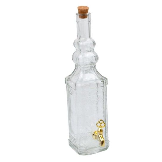 GARRAFA VIDRO C/ TORNEIRA 0,8L 107968