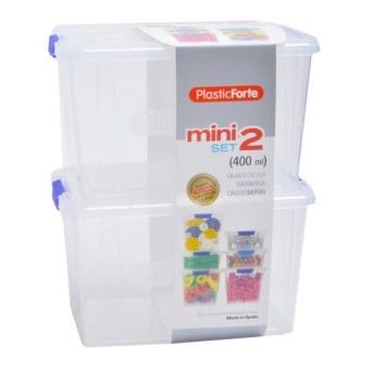 CAIXA PLASTICA RECT. MINI 400ML 12394