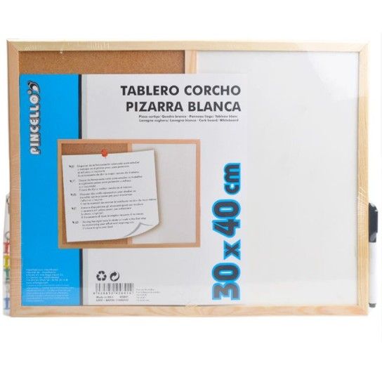 QUADRO BRANCO/CORTIÇA 30X40CM 45841 QUADRO BRANCO/CORTIÇA 30X40CM 45841