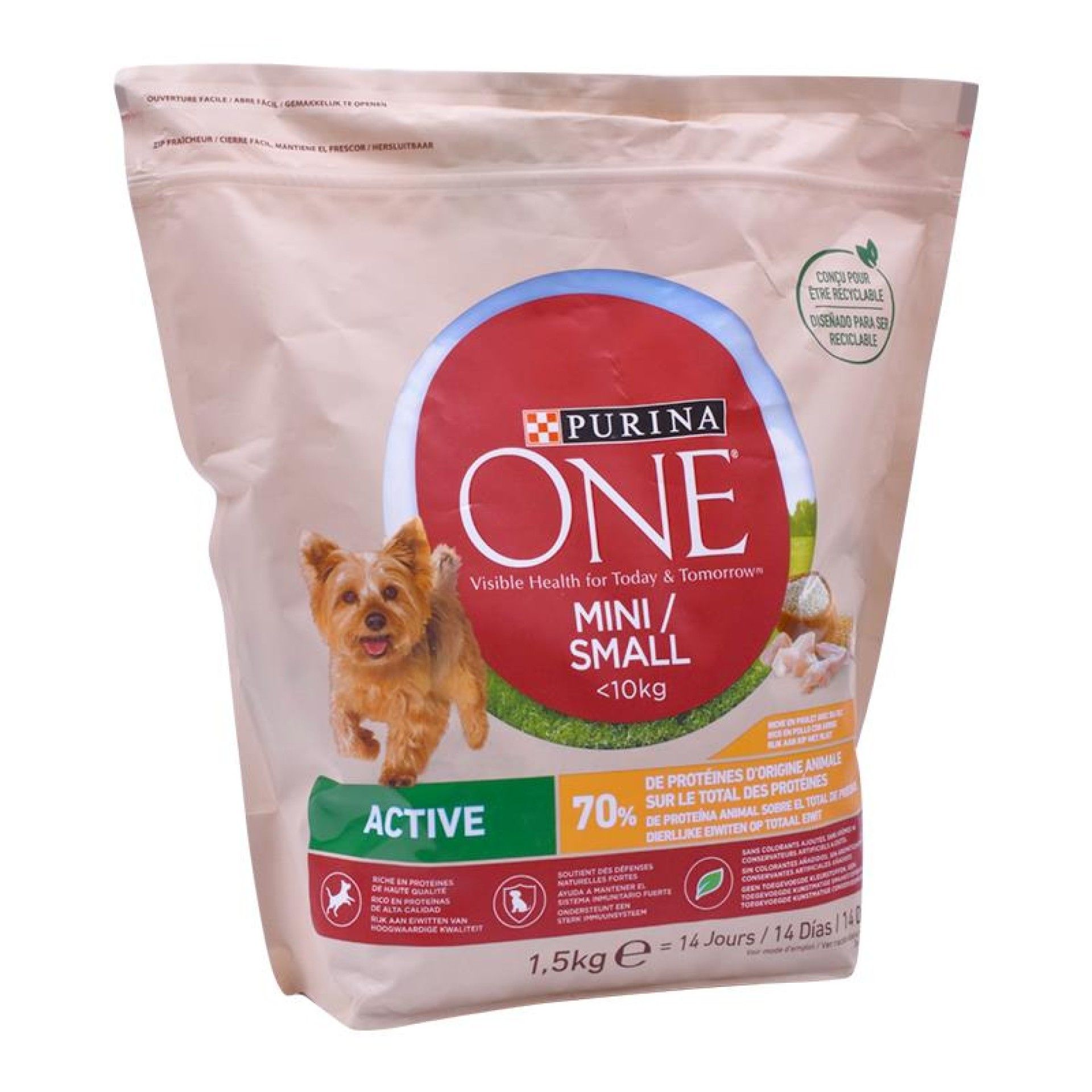 PURINA ONE CAO MINI ADULTO ACTIVE 1.5KG PURINA ONE CAO MINI ADULTO ACTIVE 1.5KG