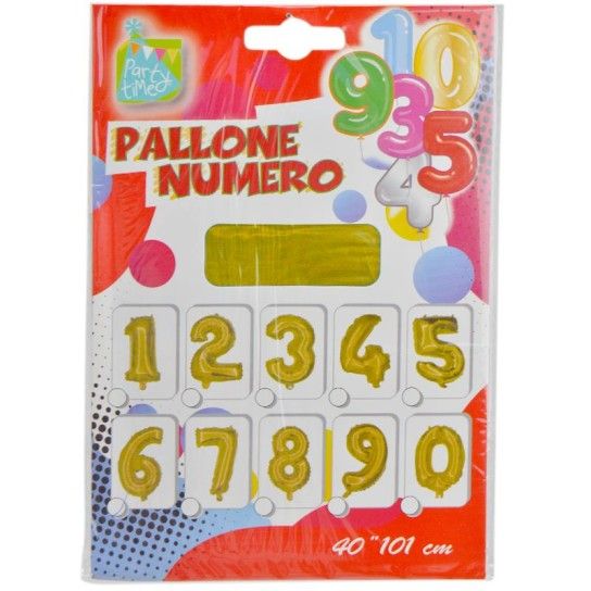 BALAO NUMERO 6  DOURADO  C/101 CM