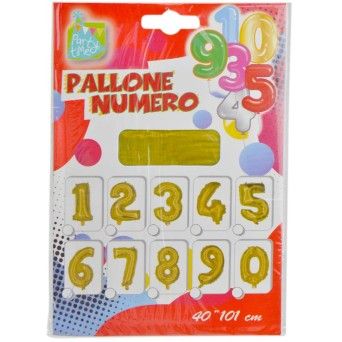 BALAO NUMERO 6  DOURADO  C/101 CM