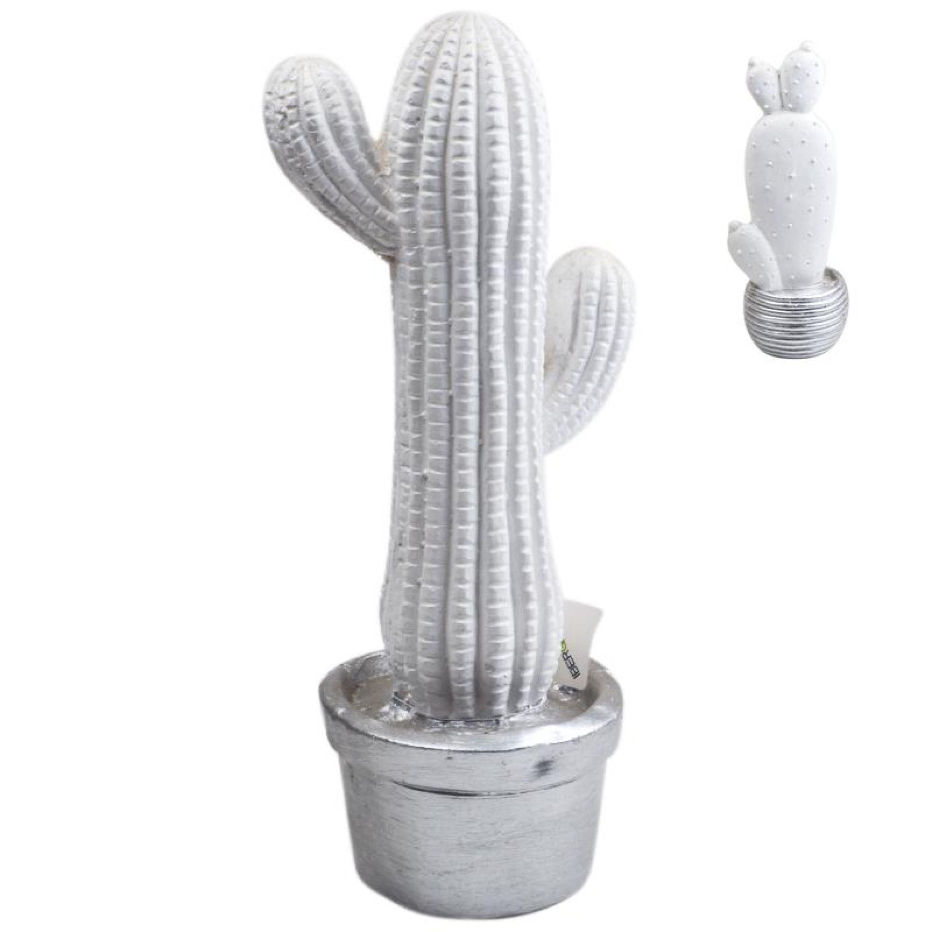 CACTO RESINA BRC/PRATA 40CM 57689 CACTO RESINA BRC/PRATA 40CM 57689