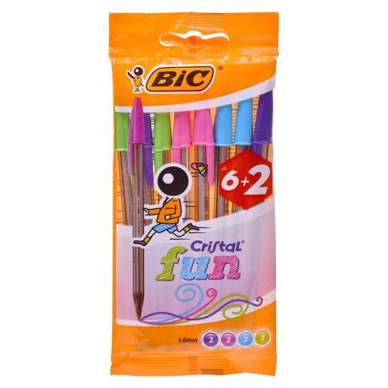 CONJ 6+2 CANETAS BIC SORT