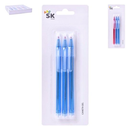 CANETA GEL 3UN 14CM 2556-012-03 CX288