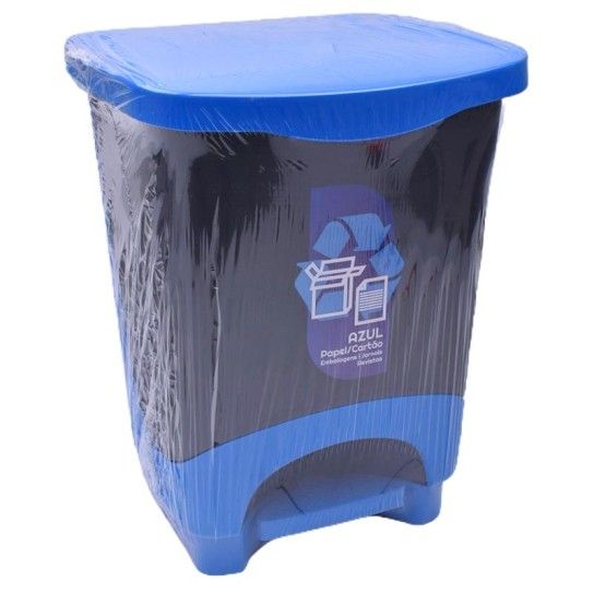 BALDE PEDAL C/TAMPA 10L ECOPONTO AZUL