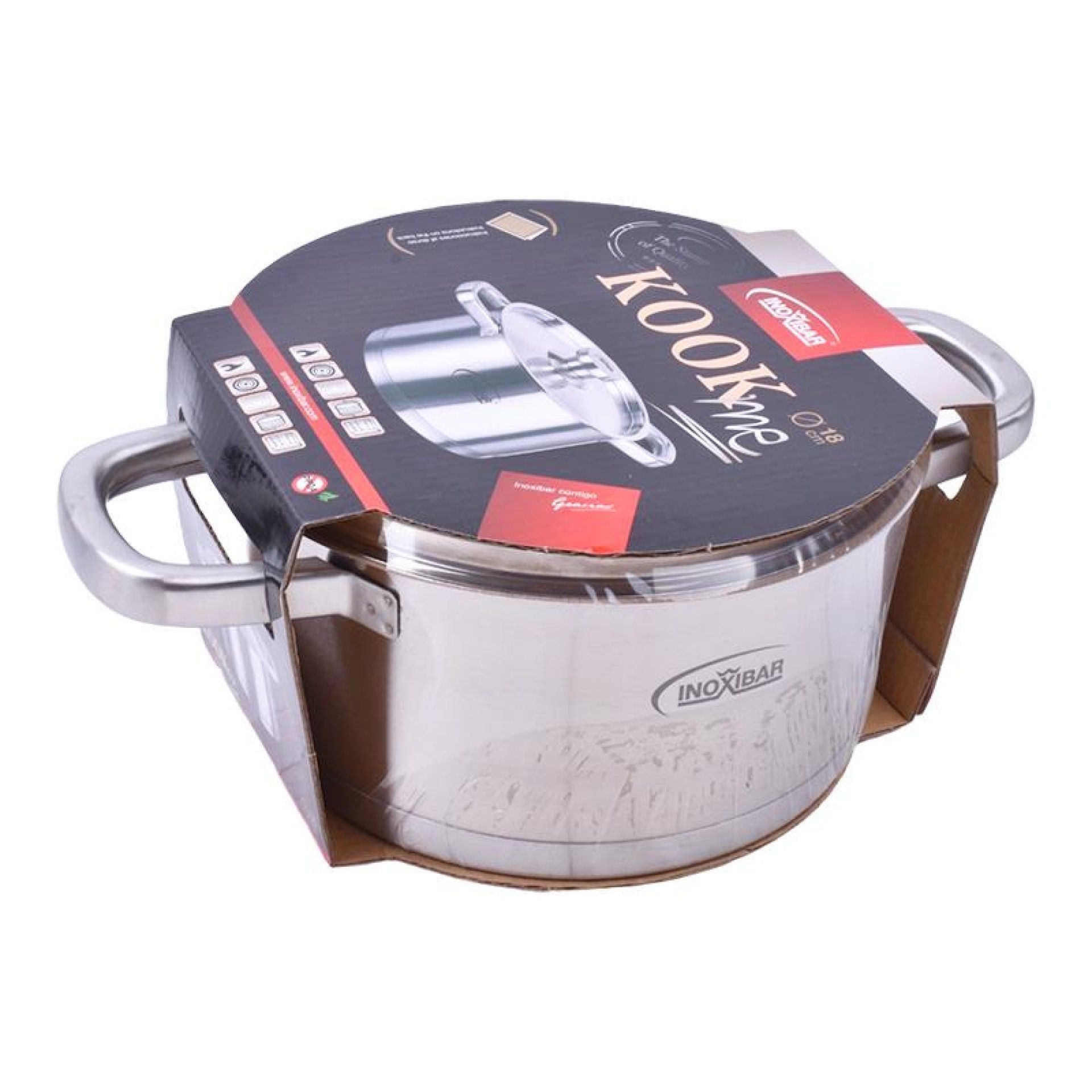 CA�AROLA  ALT C/TAMPA INOX KOOK ME 18CM