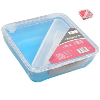 PLASTICO LANCHEIRA C/COMPART 163285 CX24