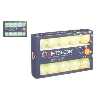 FITA DE LED 10 BOLA VERDE MENTA C/CAIX