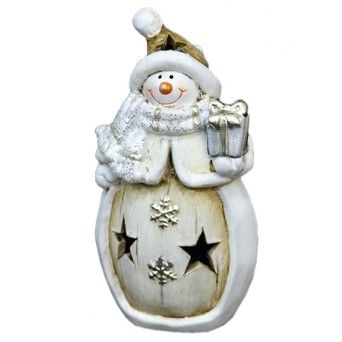 BONECO NEVE CERAMICA C/ LUZ 24995205