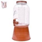 FRASCO COM SUPORTE E REFRIG.3800 ML COBRE