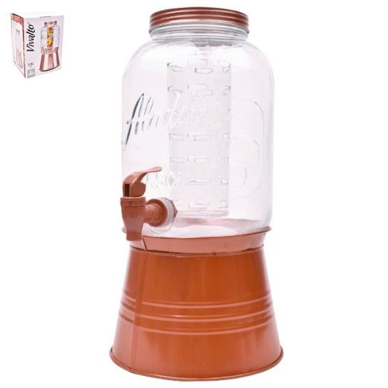 FRASCO COM SUPORTE E REFRIG.3800 ML COBRE