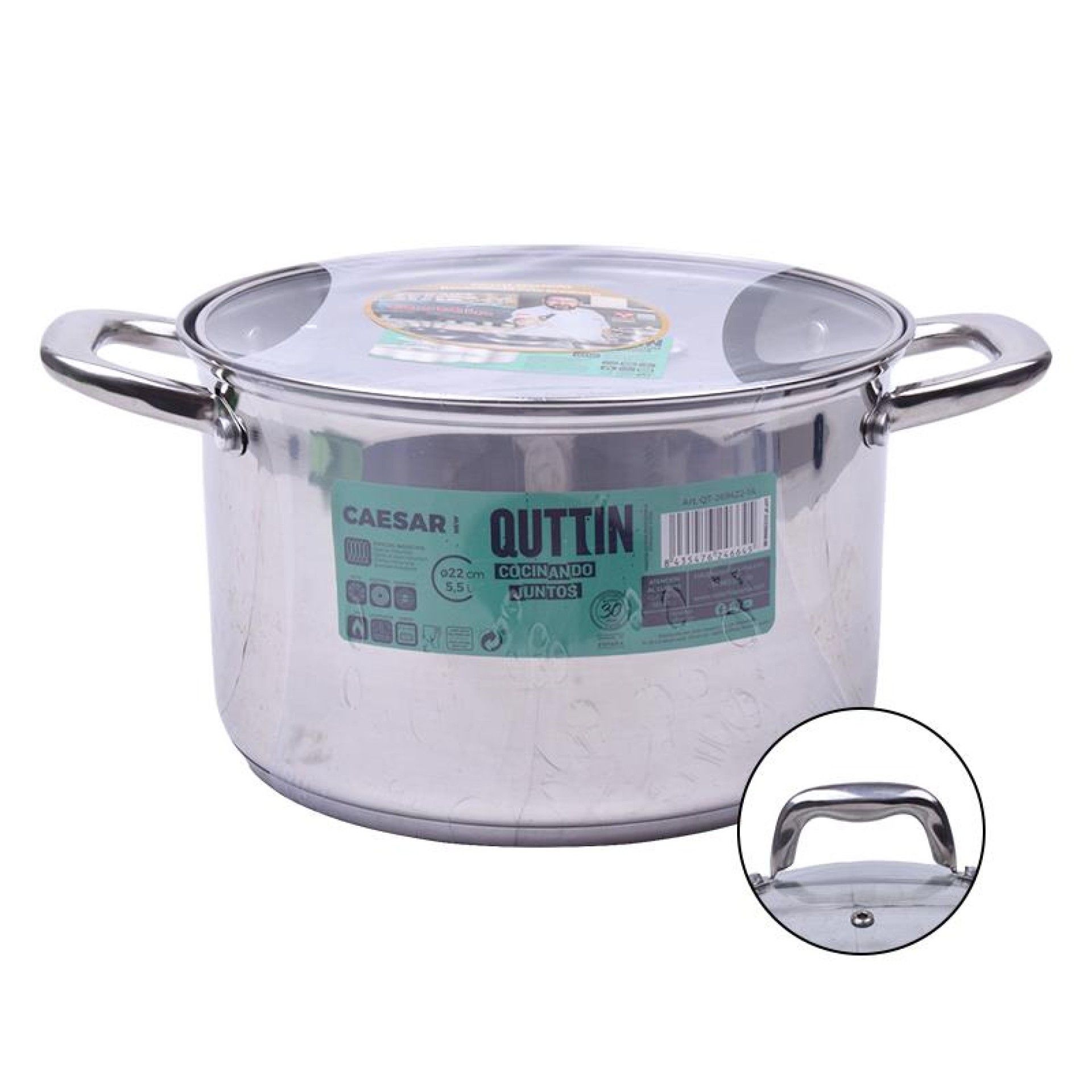 PANELA INDUÇAO INOX 22CM 269422-1A PANELA INDUÇAO INOX 22CM 269422-1A