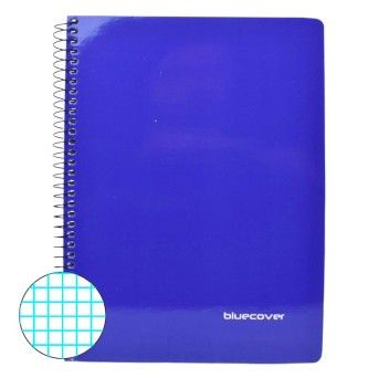 CADERNO  ESPIRAL A5 AZUL 80FLS QUADRICUL