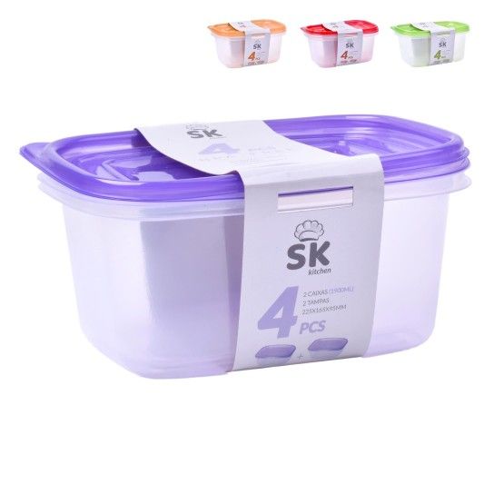 CAIXA MULT SET 4PCS 1900ML 0185-04 CX24