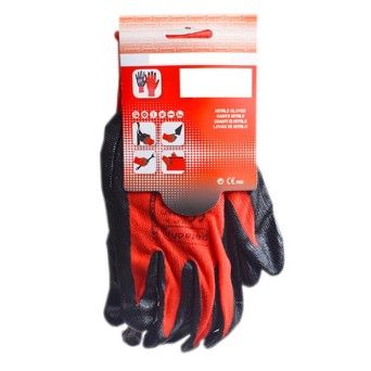 LUVAS TRABALHO NYLON VERMELHA T-9