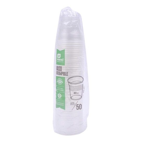 COPO CAFE PLAST 80CC TRANSP. 50UNI CX48
