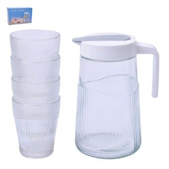 SET JARRA+4 COPOS VIDRO  2070-26 CX12